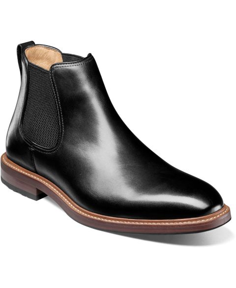 Мужские ботинки Florsheim Anthem Plain Toe Chelsea, цвет: Чёрный