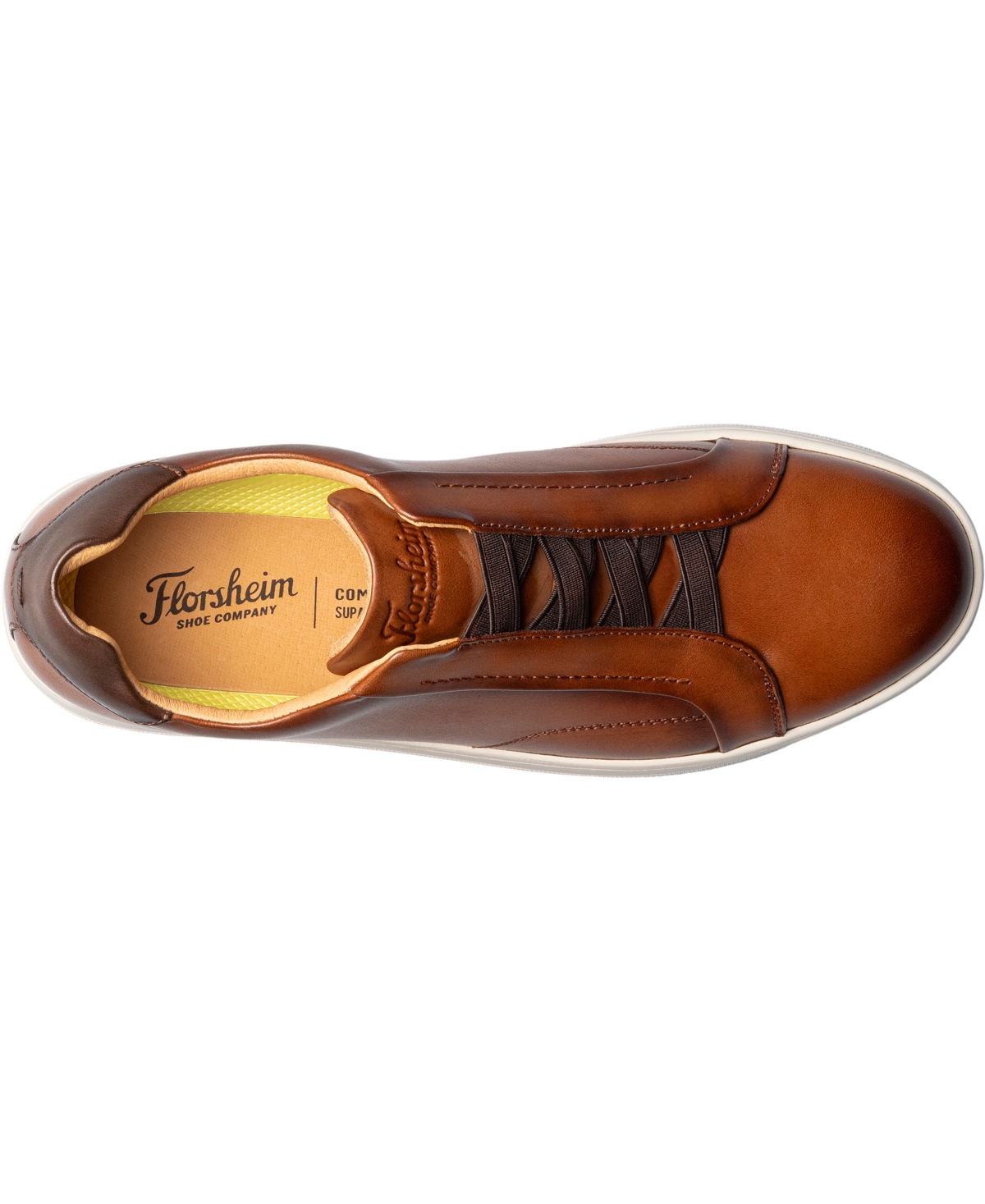 Florsheim Men's Monopoli Elastic Lace To Toe Sneaker In Brown