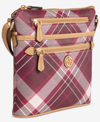 Plaid North South Crossbody Bag, Macy's Exclusive