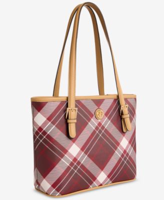 Plaid Tulip Tote Bag, Macy's Exclusive