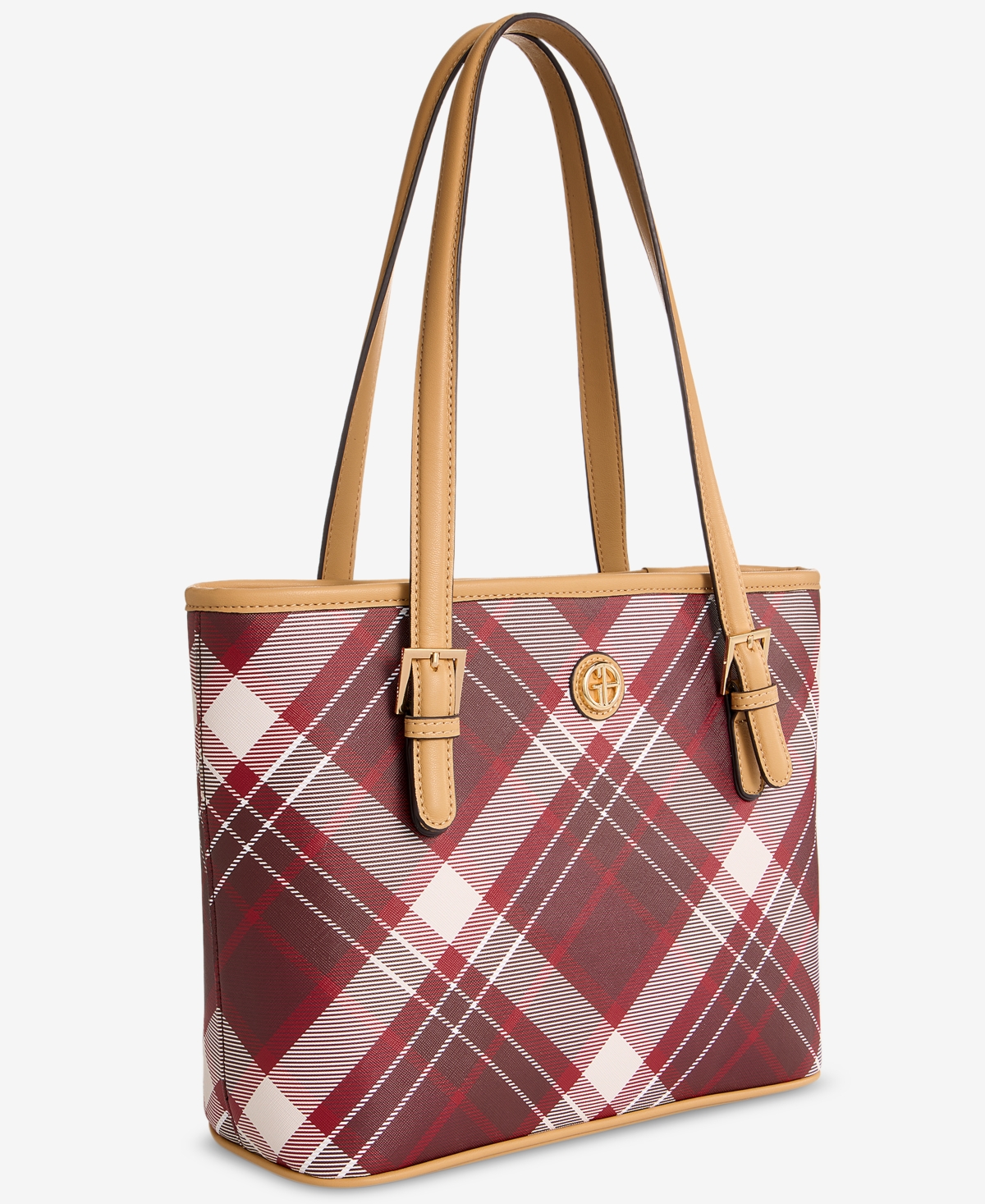 Giani Bernini Plaid Tulip Tote Bag, Macy's Exclusive