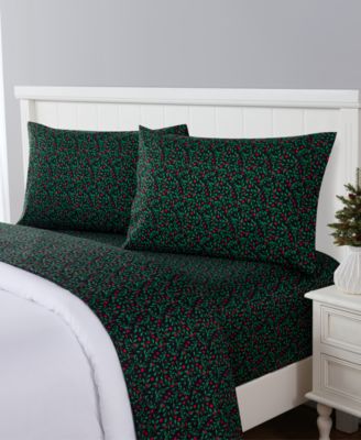 Holiday Printed Microfiber 4-Pc. Sheet Set, Queen