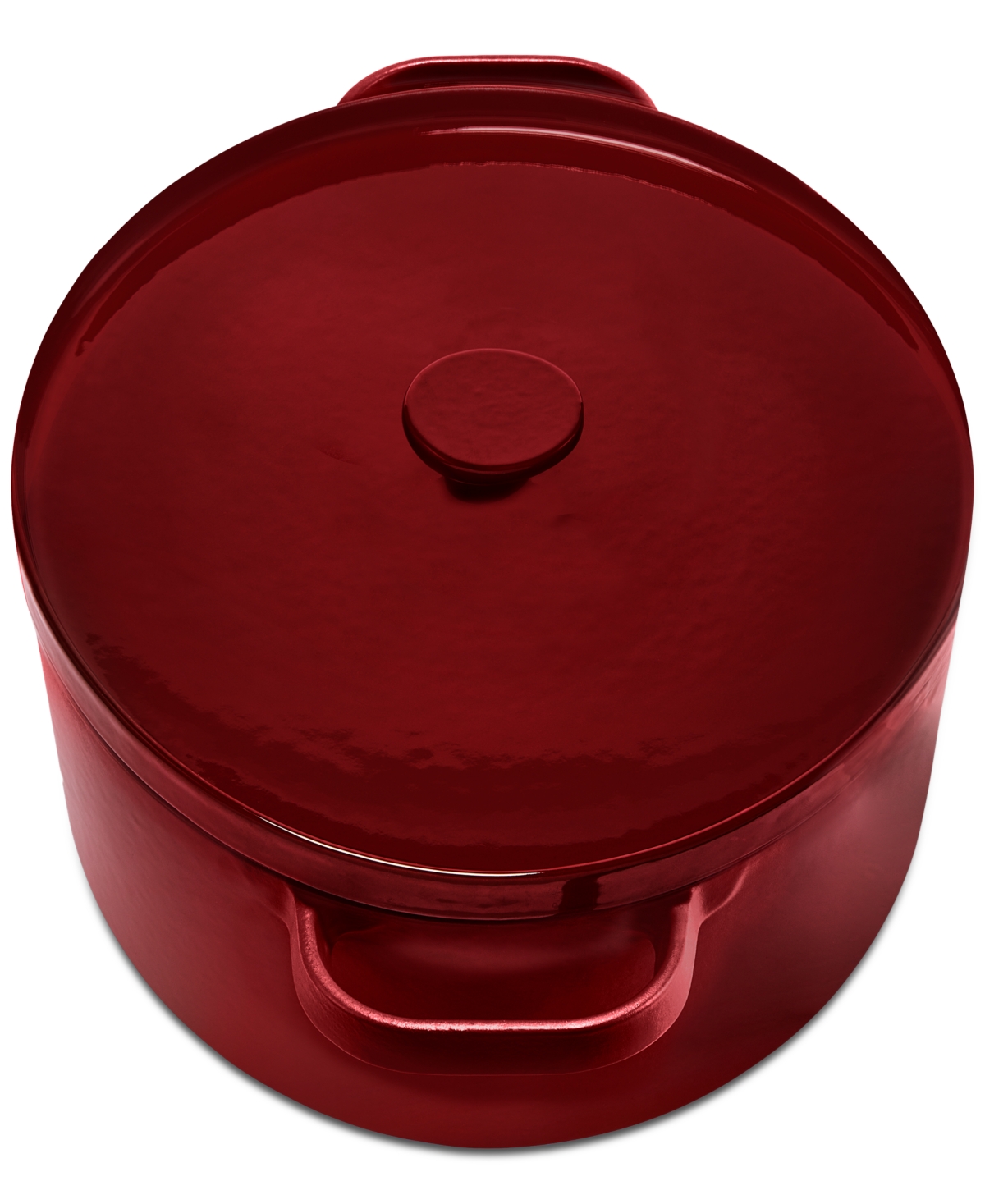 The Cellar Â Enameled Cast Iron 7-qt. Dutch Oven Red, Macy's Exclusive In Transparent
