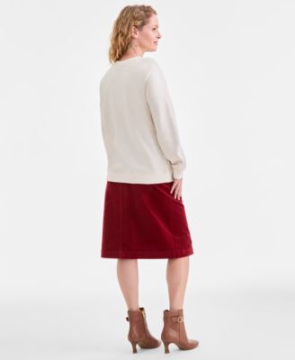 Petite Broderie Anglaise Sweatshirt, Macy's Exclusive