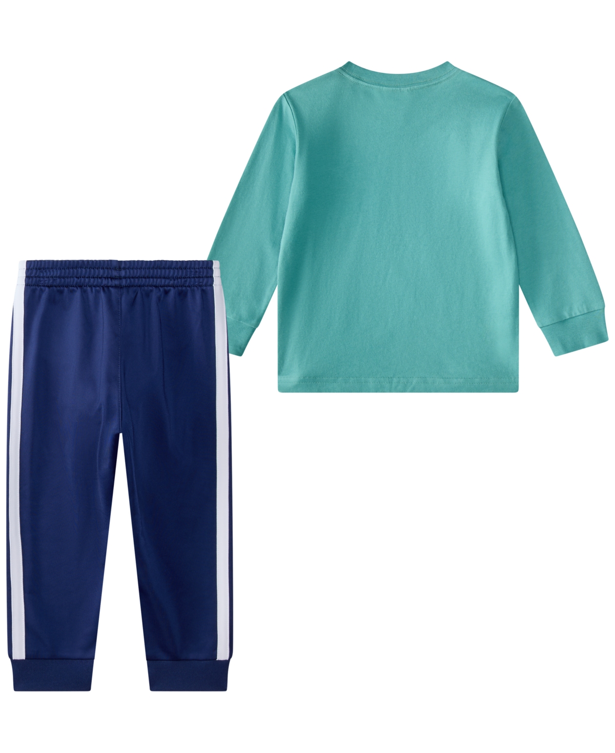 Adidas Originals Baby Boys 2-piece Long Sleeve Graphic T-shirt And Jogger Pants Set In Green