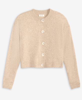 Women's Crewneck Cropped Cardigan, Macy's Exclusive