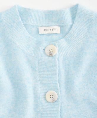 Women's Crewneck Cropped Cardigan, Macy's Exclusive