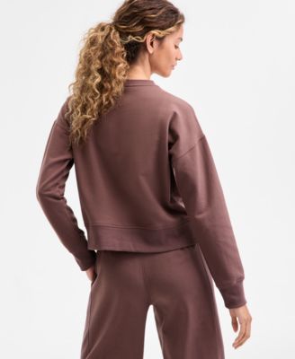 Women's Crewneck Vented-Hem Sweatshirt, Macy's Exclusive