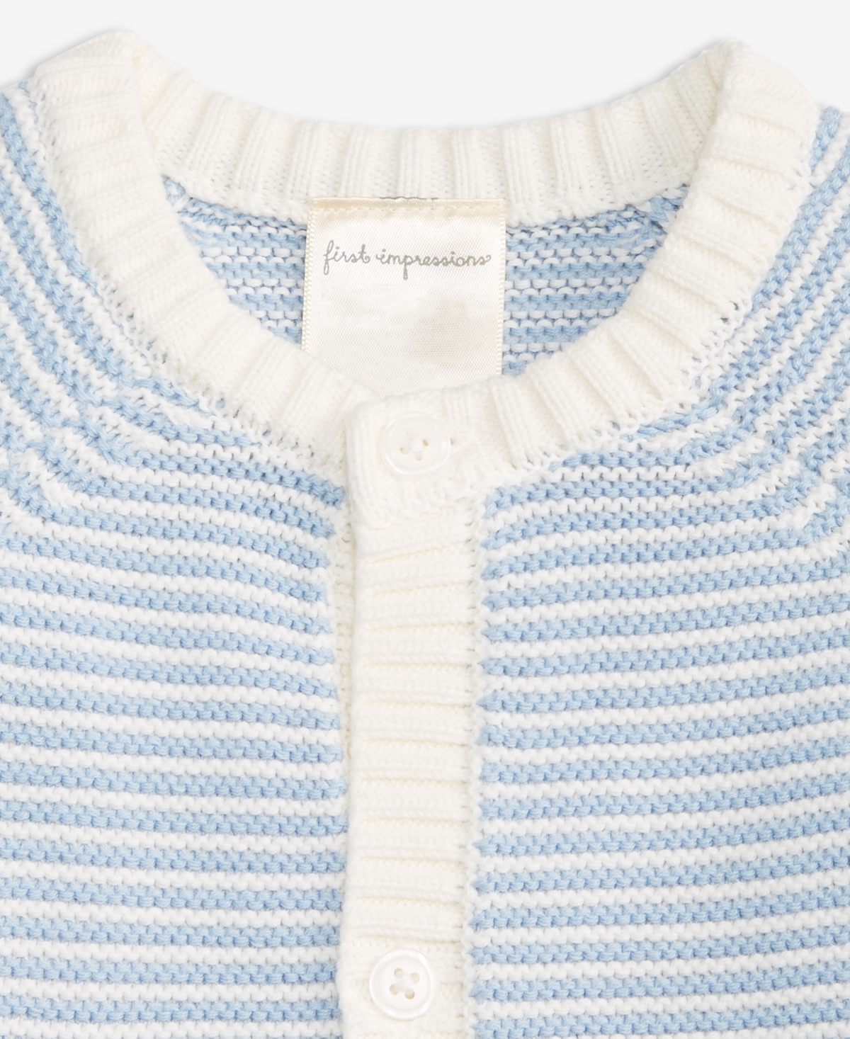 First Impressions Baby Bunny Striped Cotton Romper, Macy's Exclusive In Multi