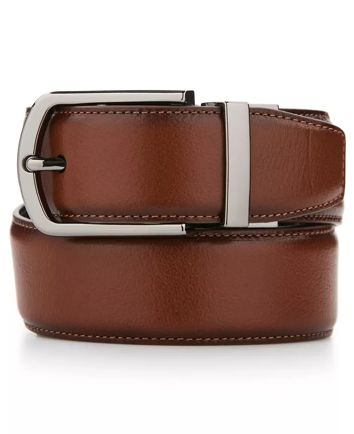 Men's Burnished Reversible Leather Dress Belt
