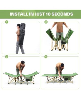 Camping Cot: 1200D Double Layer Oxford Foldable Camping Cots for Adults