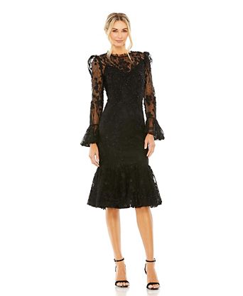 macy's black lace dress And Nude The Mademoiselle Lace Cocktail Dress is a special occasion A Women's Black Lace Holiday Dresses
