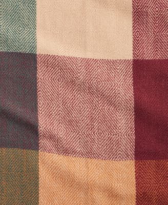 Women's Chevron Weave Buffalo Plaid Scarf, Macy's Exclusive 