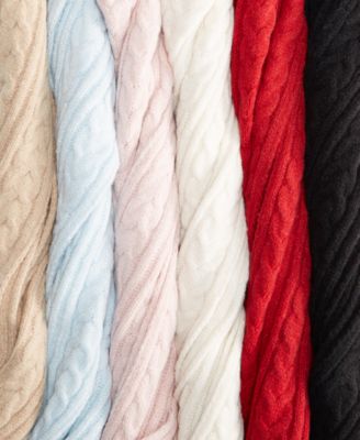 Women's Solid Cable Knit Scarf, Macy's Exclusive 