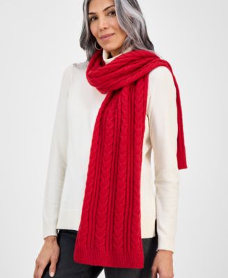 Style & Co - Women's Solid Cable Knit Scarf