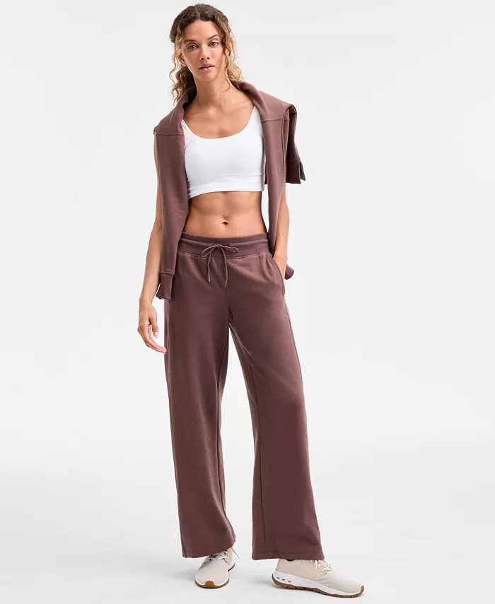 Women's Relaxed High-Rise Flare-Leg Fleece Pants