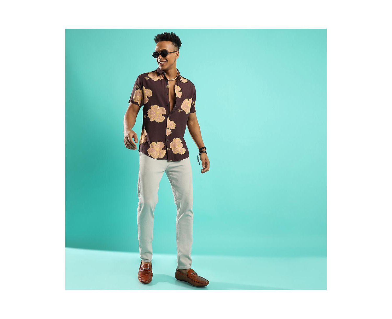 Men's Hibiscus Print Shirt