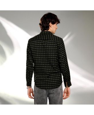 Men's Seaweed Green & Charcoal Black Gingham Shirt