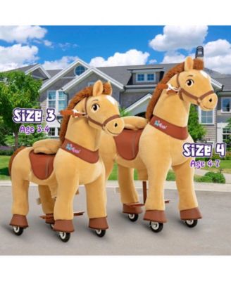 Ride-on Horse Light Brown Model E Size 4 for 4-7 Years