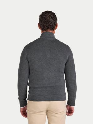 Men's Quarter Zip Cotton/Cashmere Knit