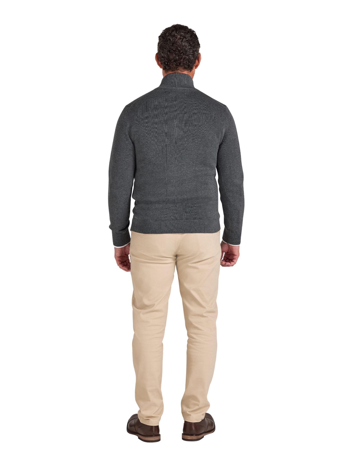 Мужской свитер Raging Bull Quarter Zip Cashmere Blend, цвет: Угольный — фото 5