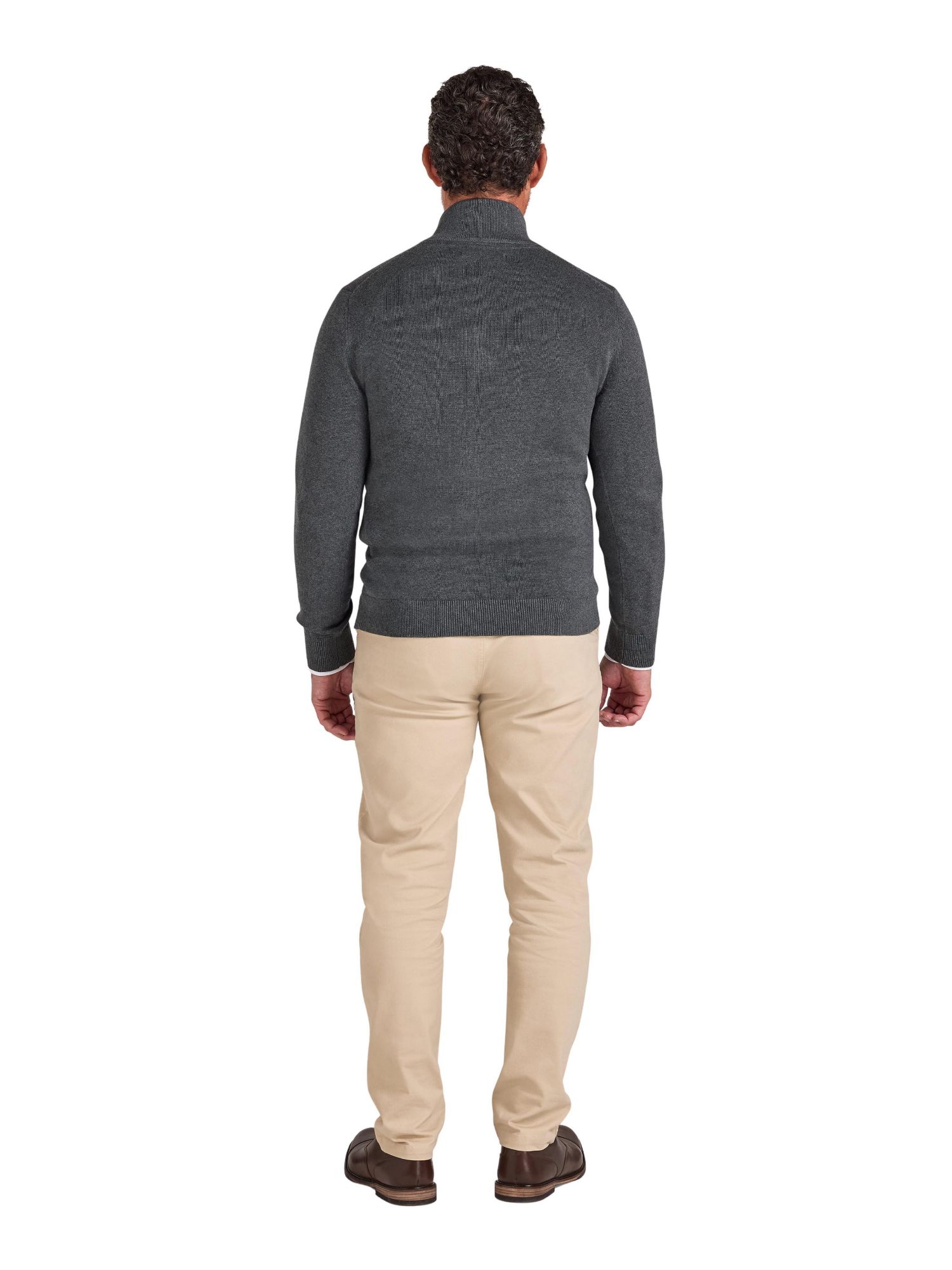 Men's Quarter Zip Cashmere Blend Sweater