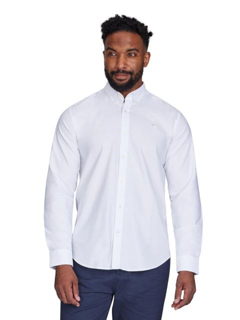 Мужская рубашка Raging Bull Oxford с длинным рукавом, цвет: Белый