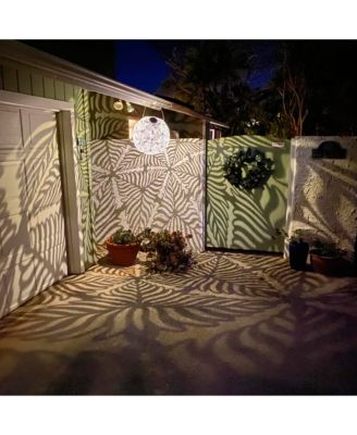 18-Inch Palm Pattern Design Outdoor Solar Hanging Light