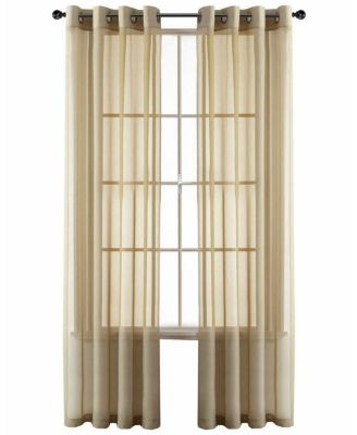Basic Home Grommet Top Sheer Single Window Curtain