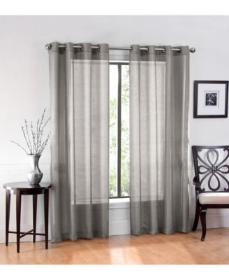 Basic Home Grommet Top Single Sheer Window Curtain Panel - 52 in. W x 63 in. L, Spice
