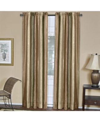 Royal Ombre Crushed Semi Sheer 63 in. Long Curtain Panel Pair - 50 in. W x 63 in. L