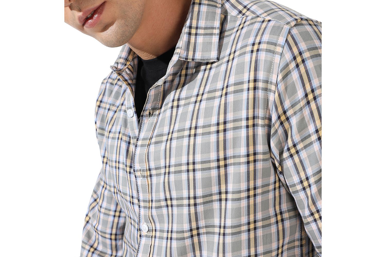 Men's Multicolour Checkered Regular Fit Casual Shirt