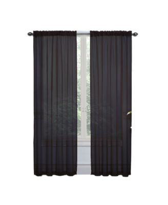 Basic 2 Pack Sheer Voile Home Window Curtains - 52 in. W x 84 in. L