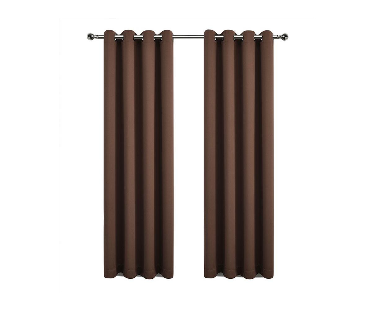 Kate Aurora 100% Hotel Blackout Thermal Insulated Grommet Curtains (2 Pack