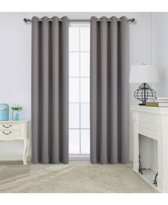 100% Hotel Blackout Thermal Insulated Grommet Curtains (2 Pack)