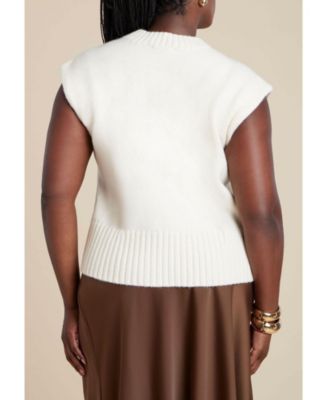 Women's Plus Size Colorblock Sweater Vest