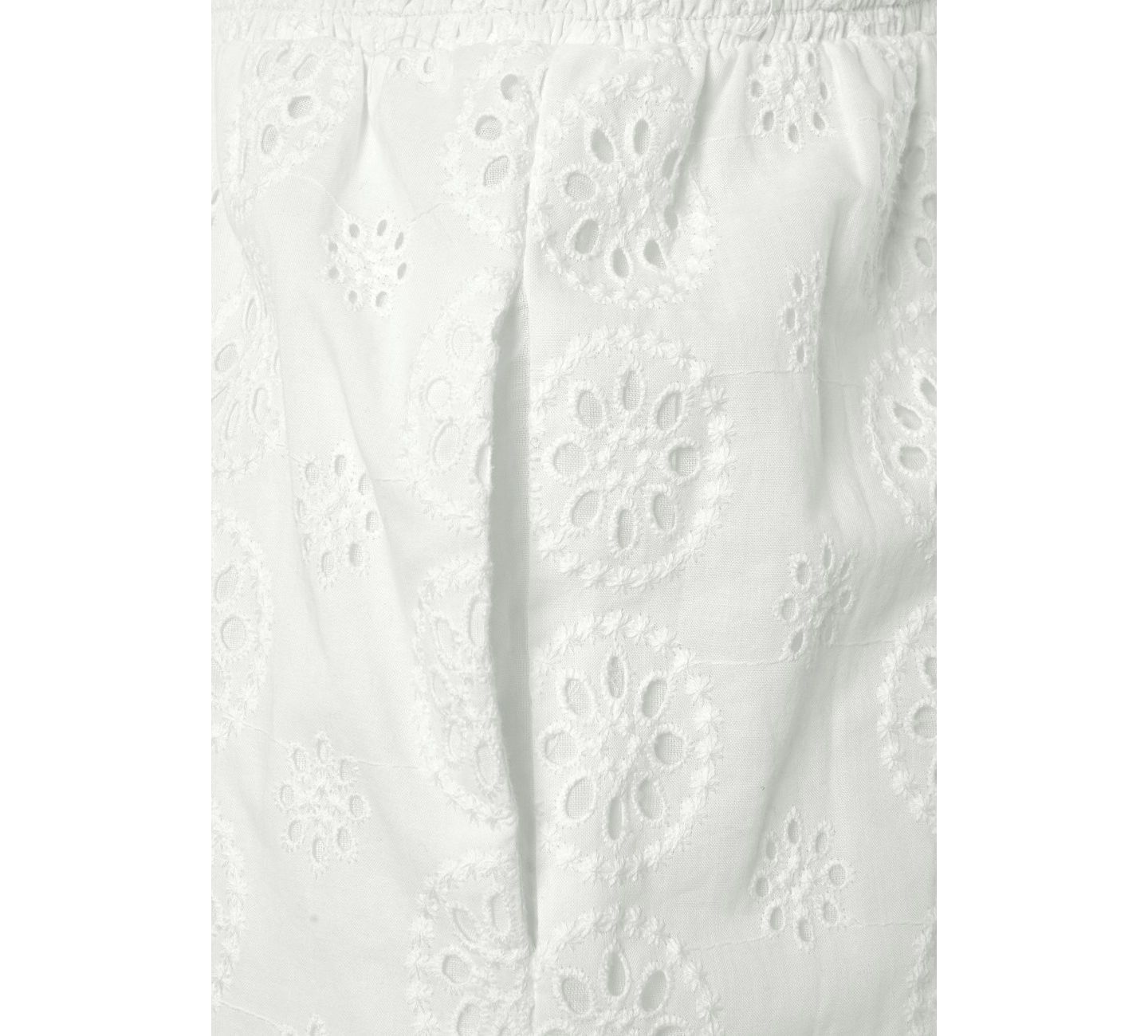Женский комбинезон Lascana Sleeveless Eyelet Jumpsuit, цвет: Белый — фото 3