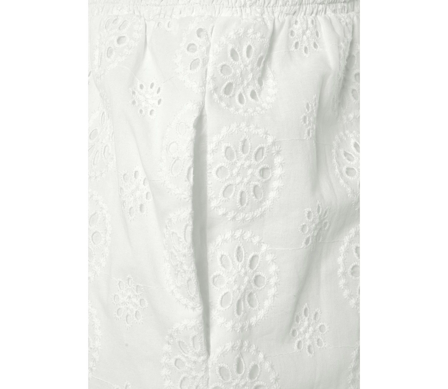 Women's Cotton Sleeveless Eyelet Smocked Jumpsuit