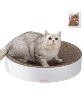 Nelson 20.13" Modern Cardboard Round Bowl Cat Scratcher with Catnip