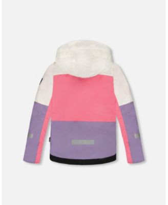 Girl Two-Piece Teknik Snowsuit Black Retro Flower Print - Child