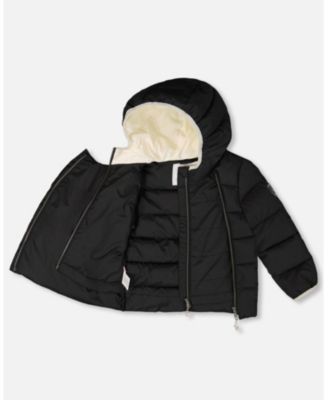Kids Unisex Compressible Winter Puffy Coat Designed for Car Seat Black - Toddler|Child