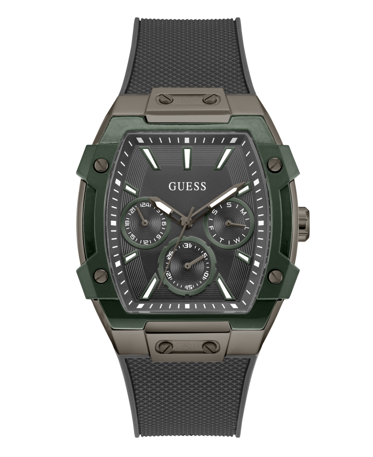 Guess Men's Grey Gunmetal Multi-function Watch, 44mm In Gray
