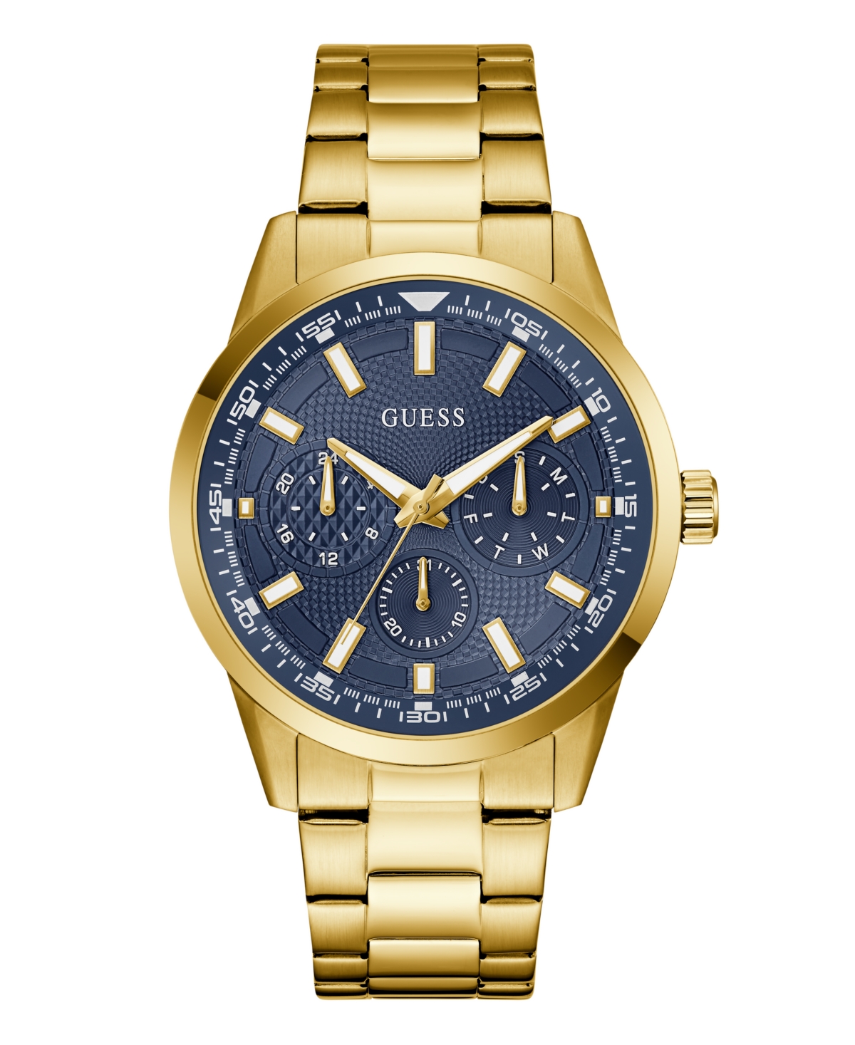 Guess Men's Gold Tone Multi-function Watch, 44mm In Gold