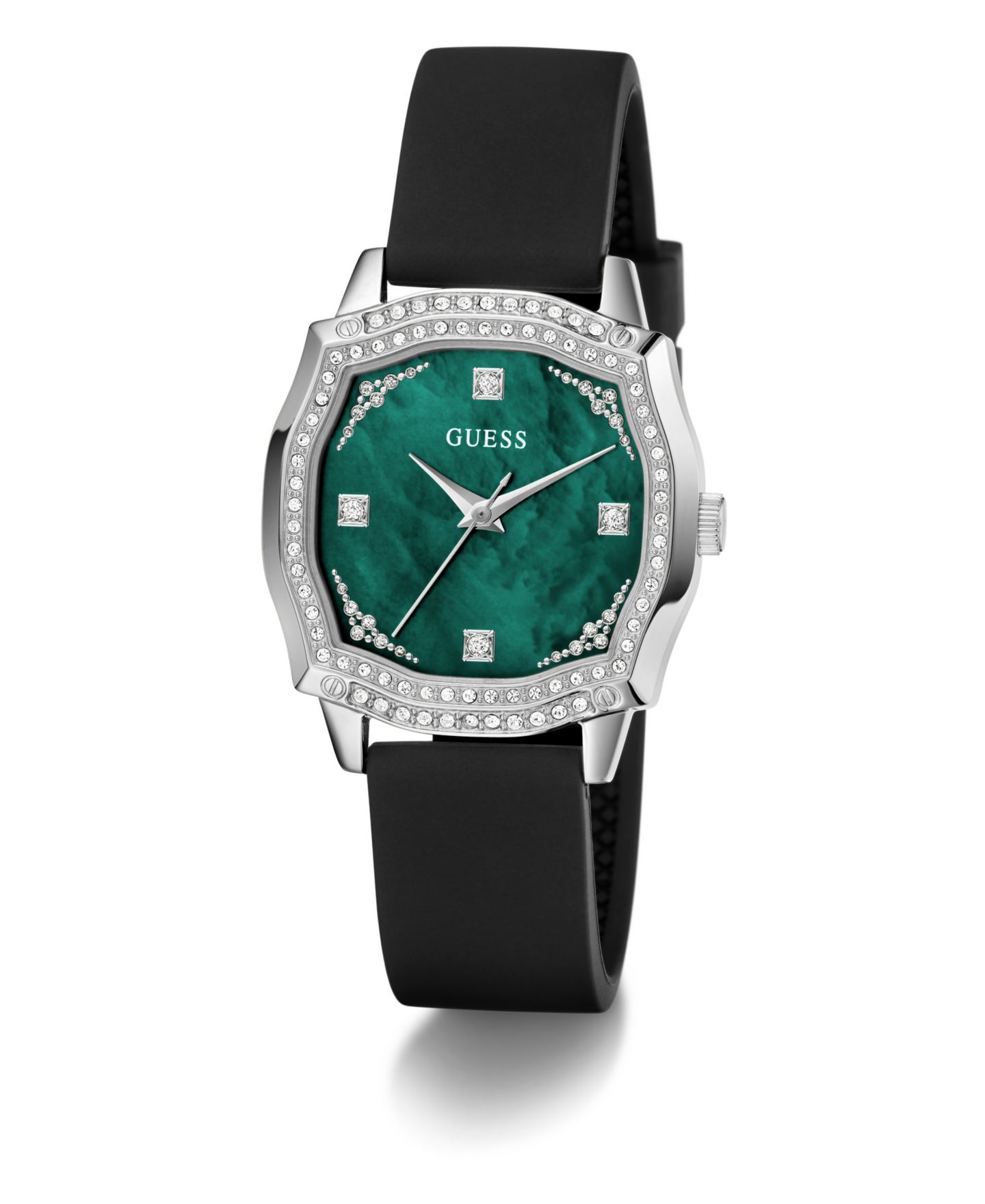 Женские часы GUESS Black Silver Tone Analog Watch, 32mm — фото 3