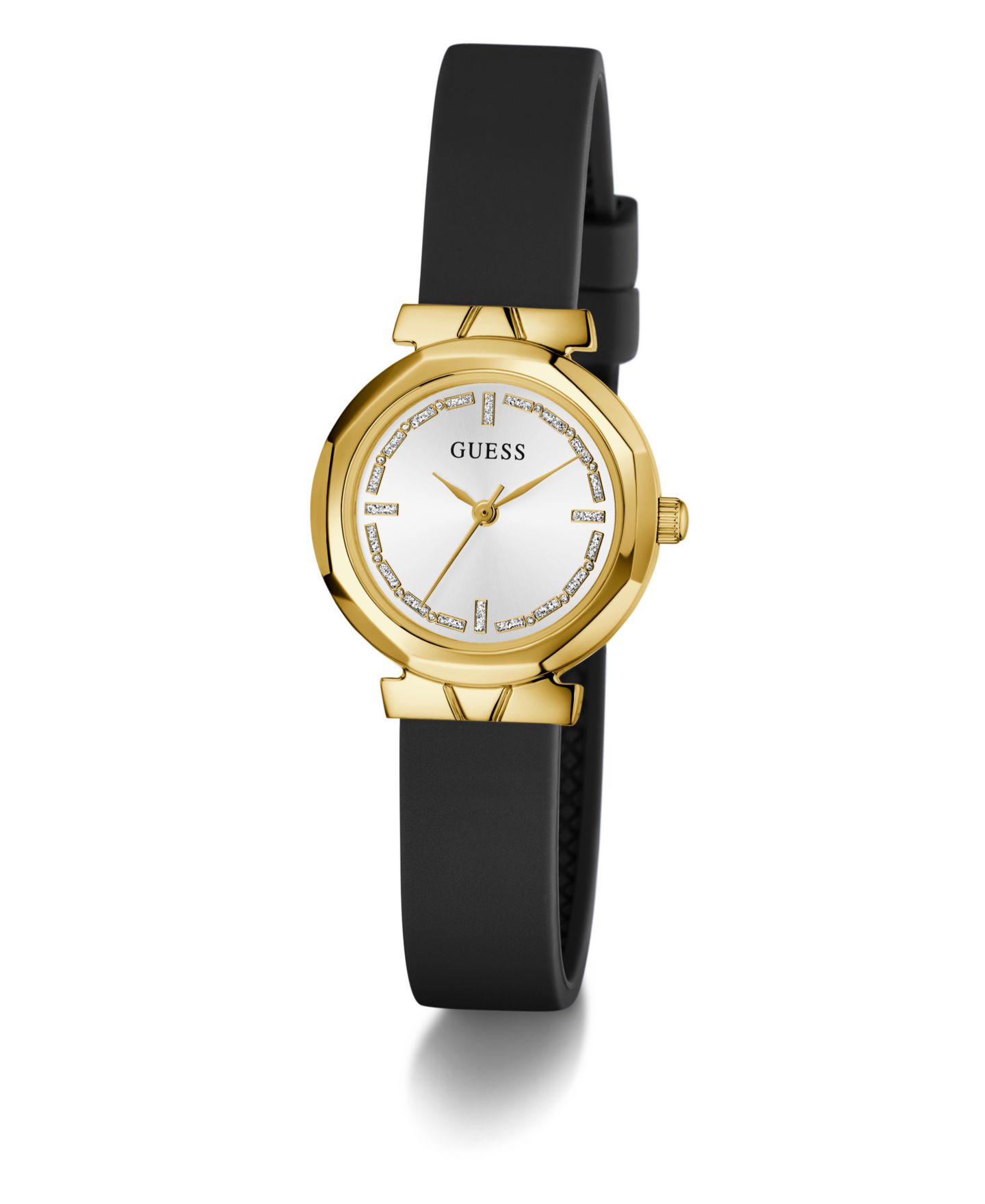 Женские часы GUESS Black Gold Tone Analog Watch, 26mm — фото 2