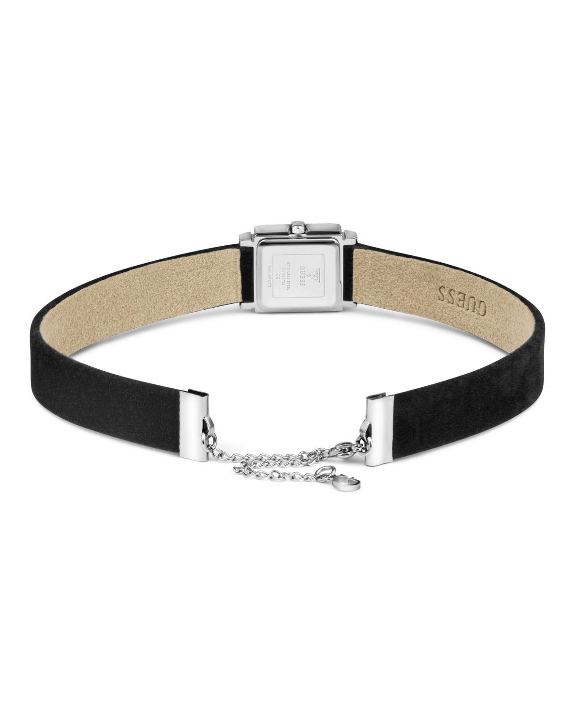 Guess Women's Black Silver Tone Analog Watch, 21mm In Metallic