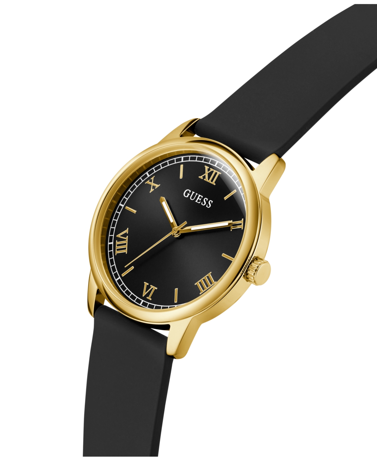 Guess Men's Black Gold Tone Analog Watch, 40mm In Gold