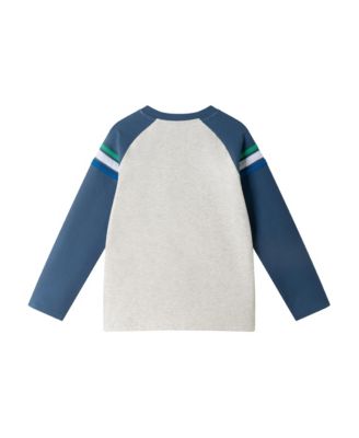 Toddler Boys Toddler/Child Long Sleeve Raglan Color Blocked Alphabet Tee