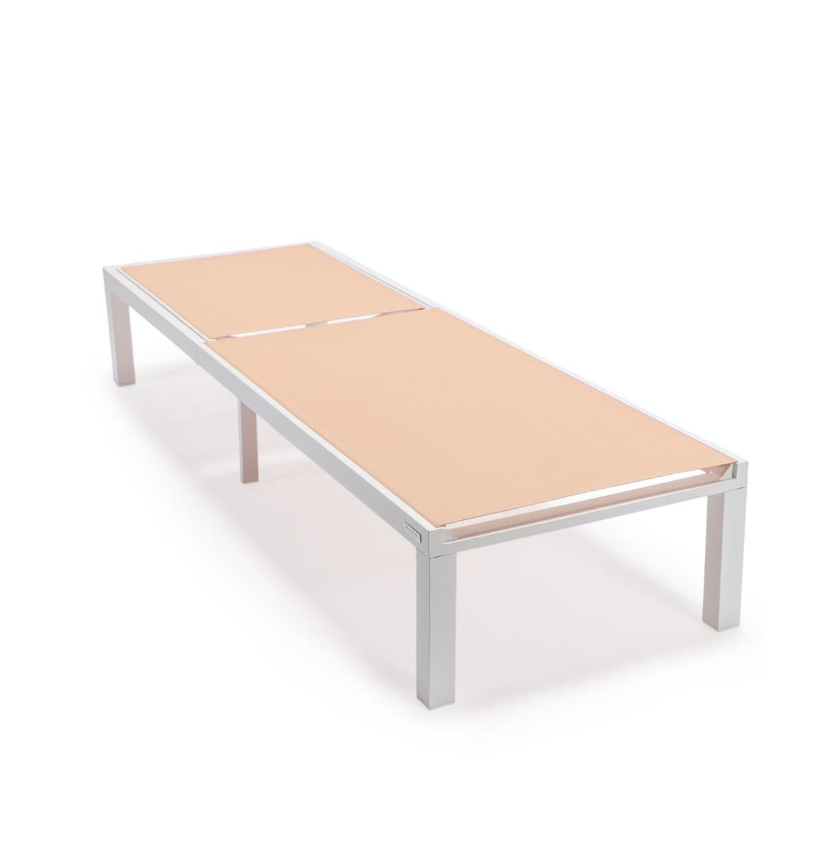 LeisureMod Marlin Patio Chaise Lounge Chair With Aluminum Frame