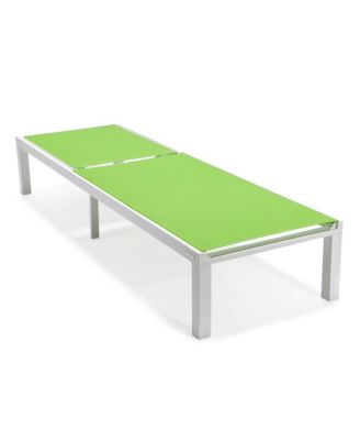 Marlin Patio Chaise Lounge Chair With White Aluminum Frame